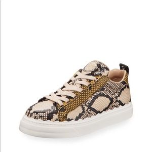 Chloe Lauren Python Embossed Sneakers